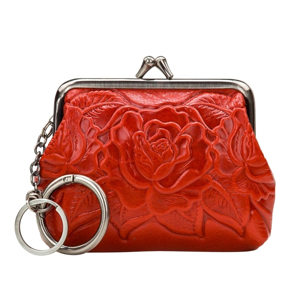 Patricia Nash Borse Tooled Leather Coin Purse with Keyring